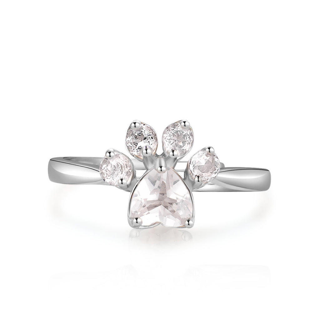 Rose Gold Hibiscus Stone Cat's Claw Jewelry