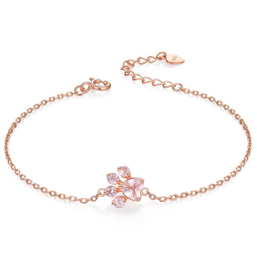 Rose Gold Hibiscus Stone Cat's Claw Jewelry