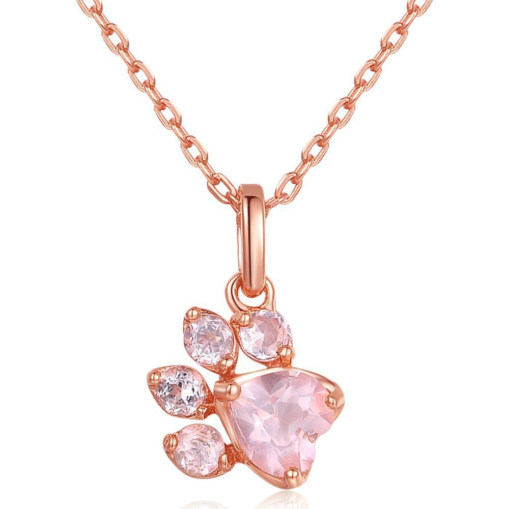 Rose Gold Hibiscus Stone Cat's Claw Jewelry