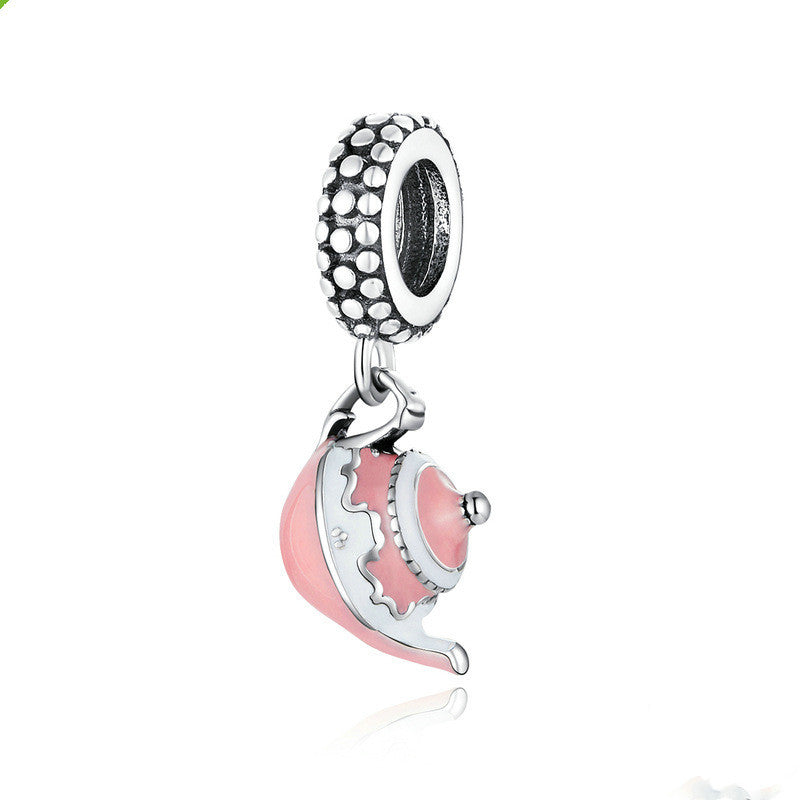 Sterling Silver Bead Milk Box Bracelet Women's DIY Jewelry